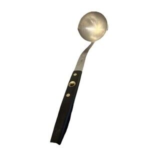 Flint Arrowhead Stainless Center Hole Soup Ladle Black Handle USA 13 inch MCM